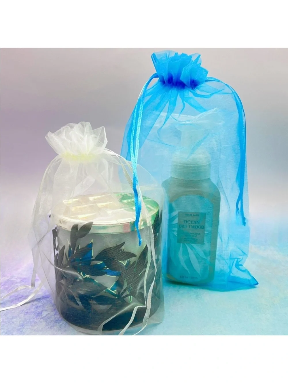 BBW Ocean Driftwood Collector Set 3-Wick Candle Soap Holder 5pc